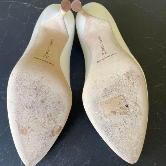 Manolo Blahnik Heels pumps shoes wedding satin Size 38 - Picture 5 of 10